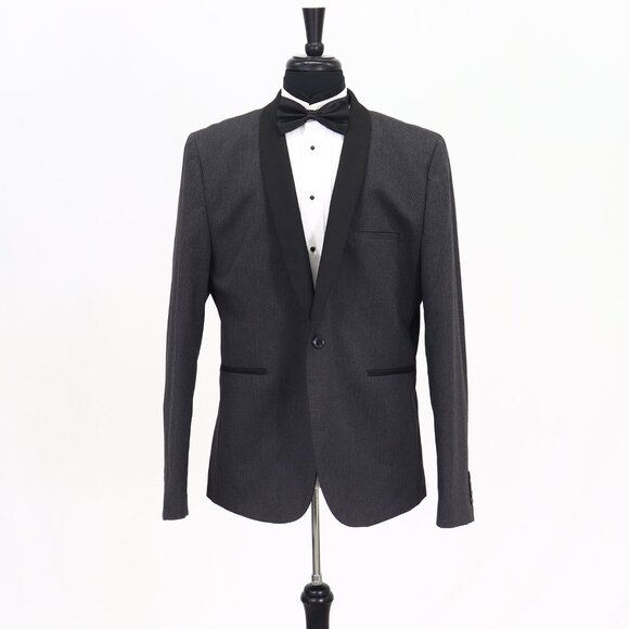 Swear & Mason 44R Gray Solid 1-Button Sport Coat Blazer Jacket T313 - Picture 1 of 11